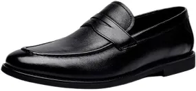 Dress Oxford for Men Slip On PU Leather Casual Driving Slip-on Breathable Black Brown Male Loafers