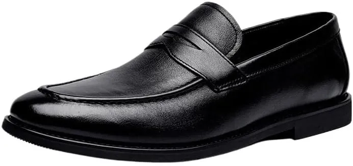 Dress Oxford for Men Slip On PU Leather Casual Driving Slip-on Breathable Black Brown Male Loafers