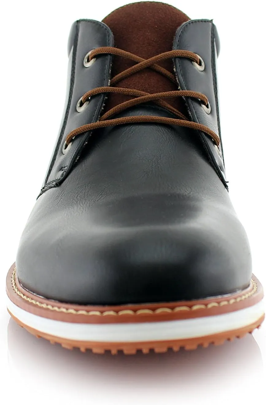 Ferro Aldo Mens Casual Mid-Top Desert Chukka Ankle Boots