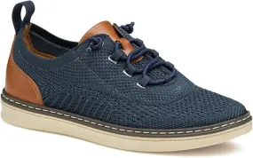 Johnston & Murphy Boys Amherst Knit U-Throat Casual Lace-Up Shoe