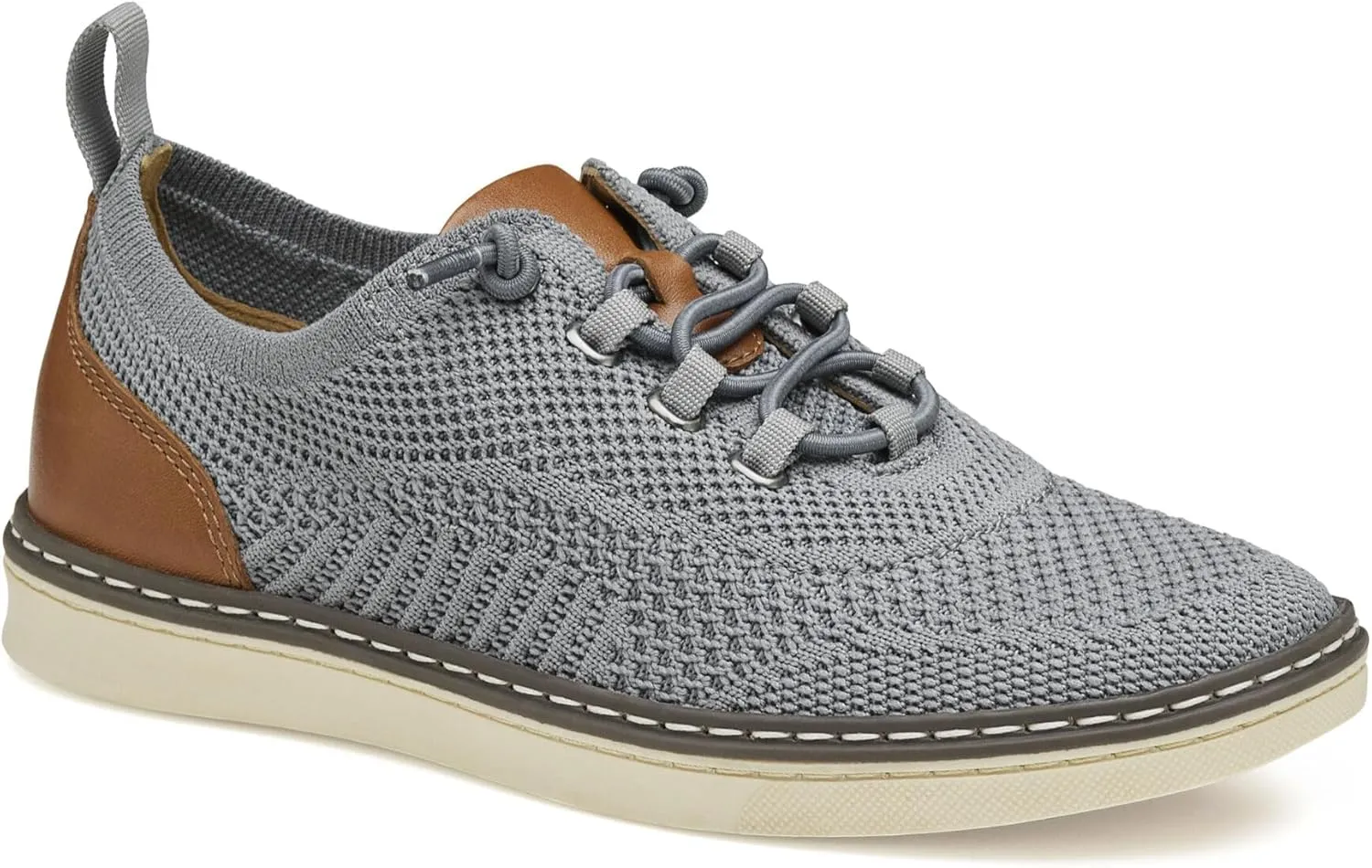 Johnston & Murphy Boys Amherst Knit U-Throat Casual Lace-Up Shoe