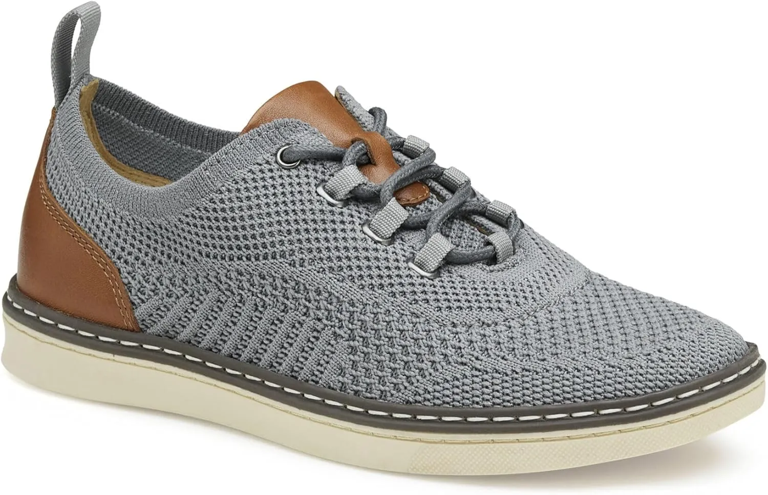 Johnston & Murphy Boys Amherst Knit U-Throat Casual Lace-Up Shoe