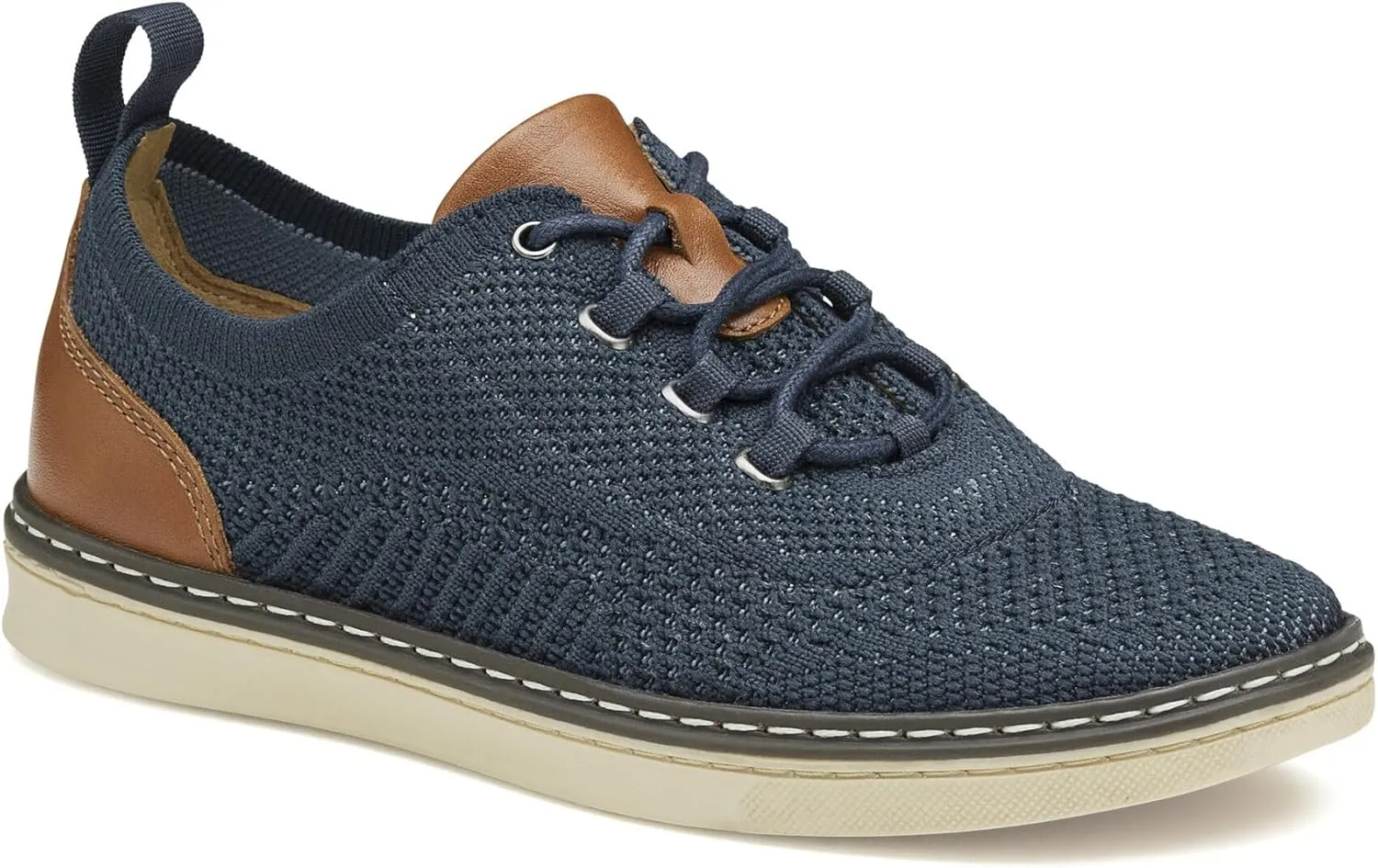 Johnston & Murphy Boys Amherst Knit U-Throat Casual Lace-Up Shoe