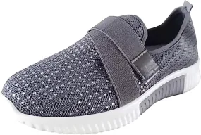 Ladmiple Tennis Shoes Womens Slip Ons Walking Shoes Casual Sneakers Mesh Lightweight Slip Resistant Comfortable Loafers
