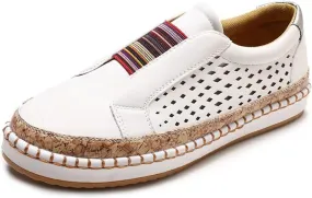 Ladmiple Womens Shoes Dressy Casual Comfortable Orthopedic Slip On Canvas Shoes Platform Walking Sneakers Flats Loafers