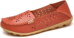 Loafer Casual Flats for Women Penny Comfort Slip On Shoes Wide Width Walking Orthopedic Loafers Comfortable Moccasins Breathable Lightweight Round Toe Nurse Loafer Driving Walking Flat Work Shoes