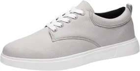 Men's Canvas Low Top Shoes Classic Men's Canvas Sneakers Comfortable Walking Casual Lace up Tennis Shoes