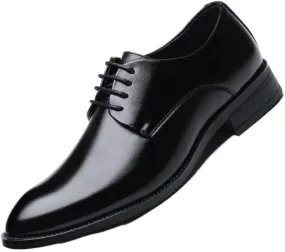 Mens Dress Shoe Black Genuine Leather Men Shoes Dress Oxford Shoes for Men Fashion Business Casual Party Banquet Daily Retro Carved Lace-up Brogue Dress Shoes