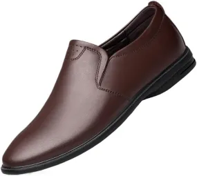 Men's Formal Business Leather Shoes Men's Genuine Leather Driving Boat Shoes Mens Soft Sole Leisure Breathable Footwear Cowhide Flats Men Shoes