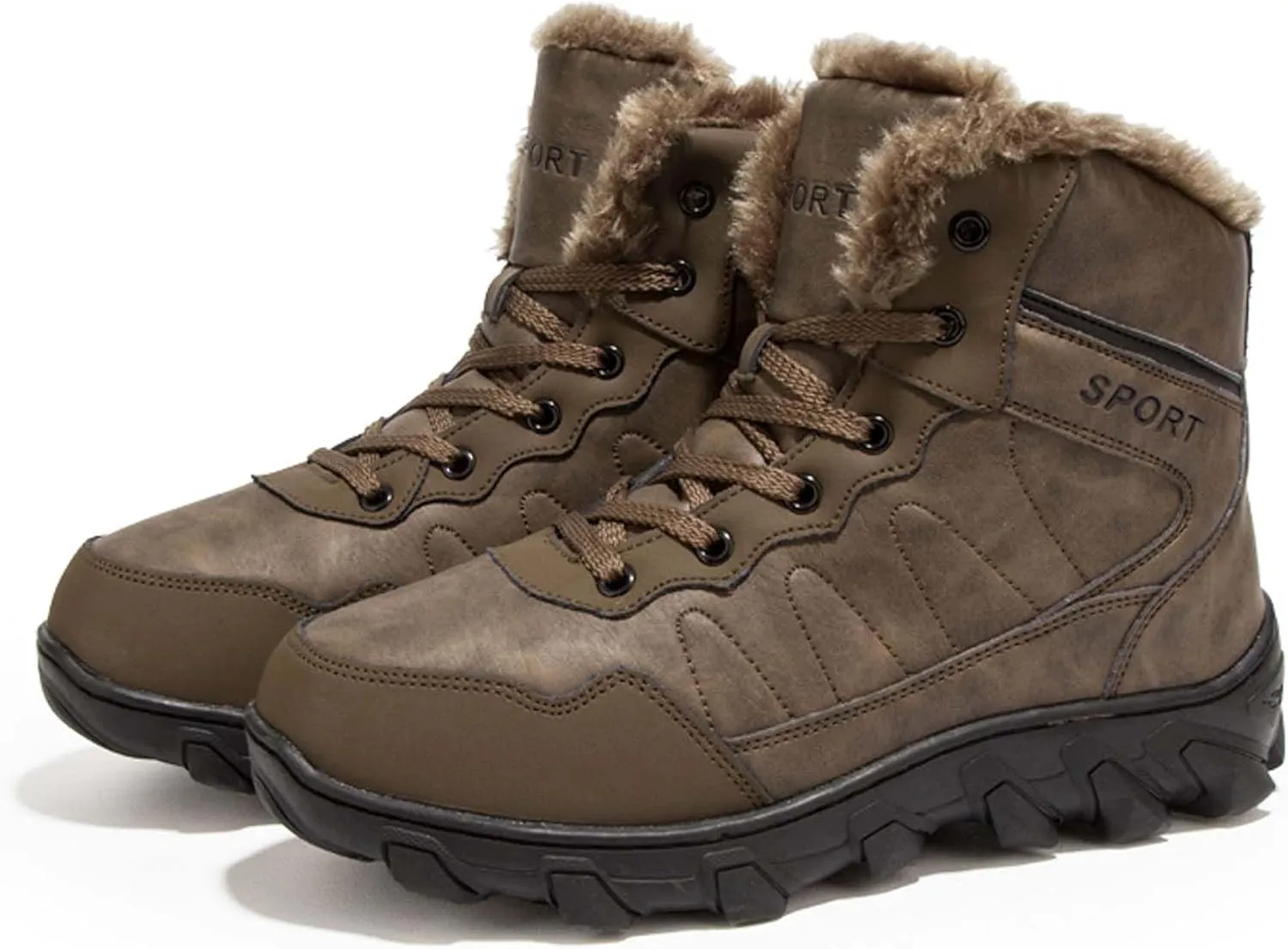 Men's hiking boots with thickened snow boots