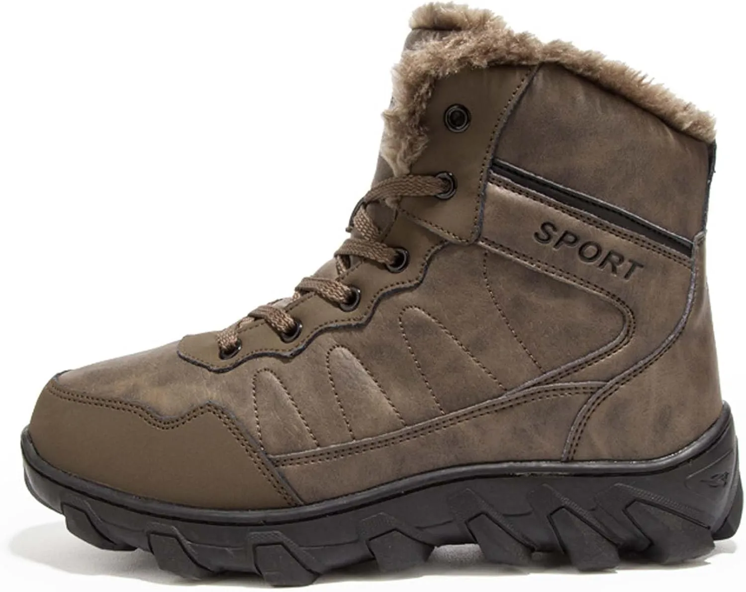 Men's hiking boots with thickened snow boots