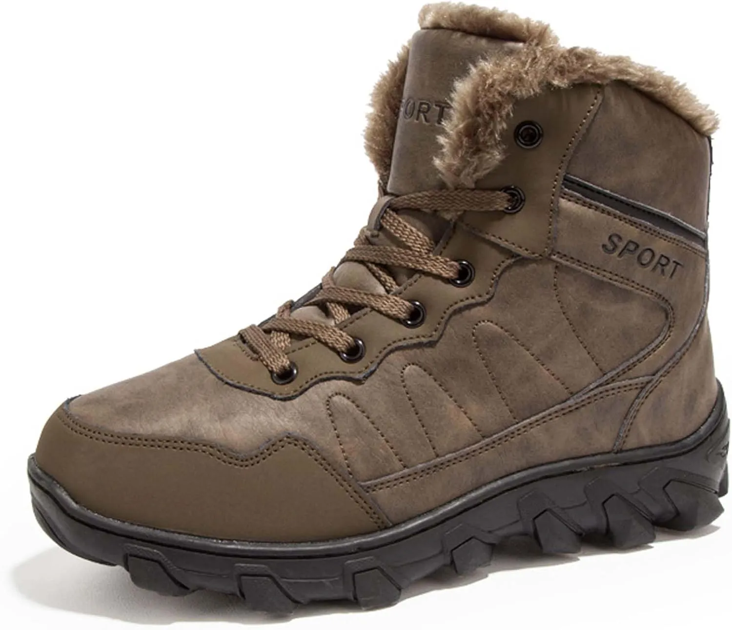 Men's hiking boots with thickened snow boots