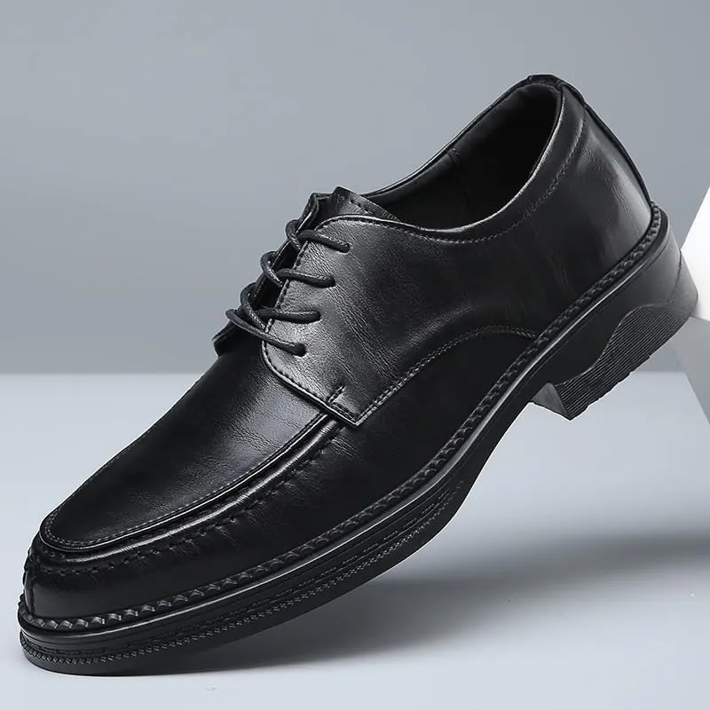 Men's Lace-Up Tuxedo Shoes Patent Leather Formal Dress Shoes Comfortable Office Wear Mens Derby Shoes(Black,8)