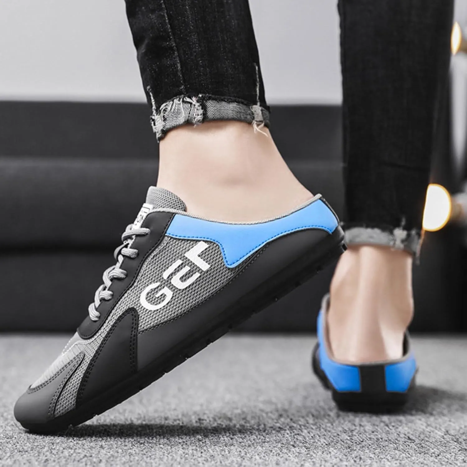 Slip in Mens Loafers & Slip-Ons New Spring Men's Shoes All Casual Shoes Lazy Slip Ons and Half Slippers Stretch