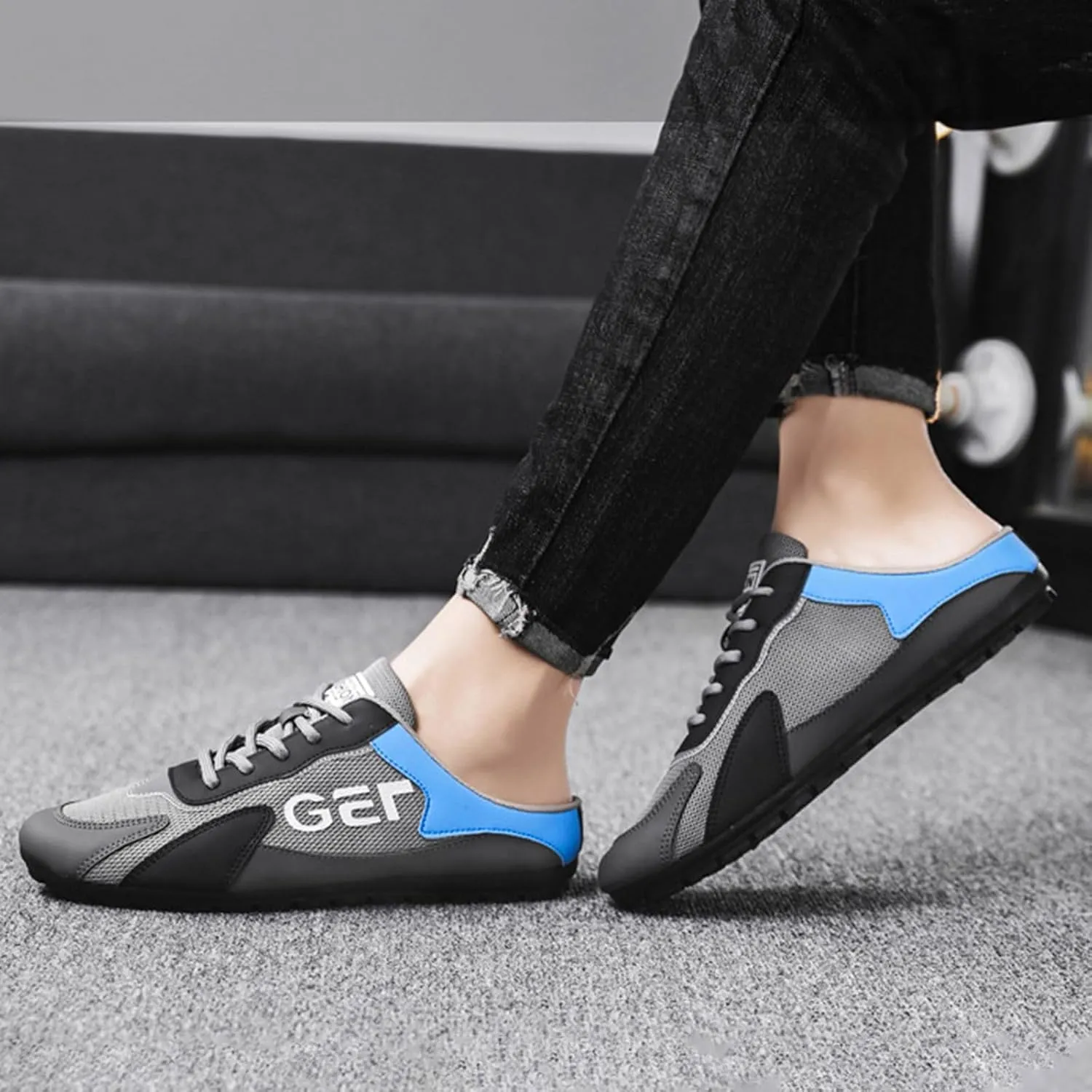 Slip in Mens Loafers & Slip-Ons New Spring Men's Shoes All Casual Shoes Lazy Slip Ons and Half Slippers Stretch