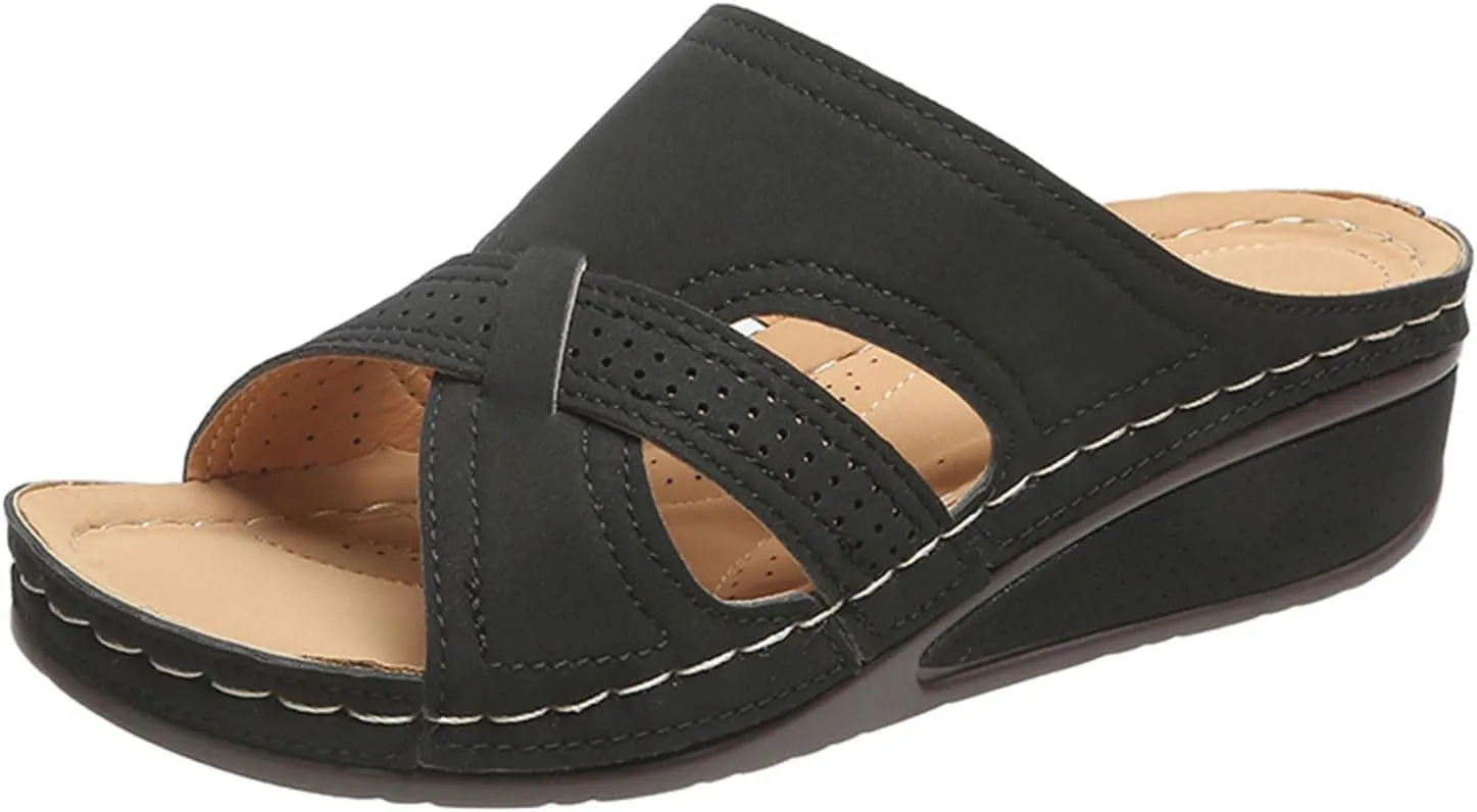 Slipper for Women Orthopedic Sandals for Women Dressy Summer Flip Flops Outdoor Walking Sandals with Arch Support Slides Sandal Summer Casual Going Out Flip Flops Fashion Open Toe Slipper