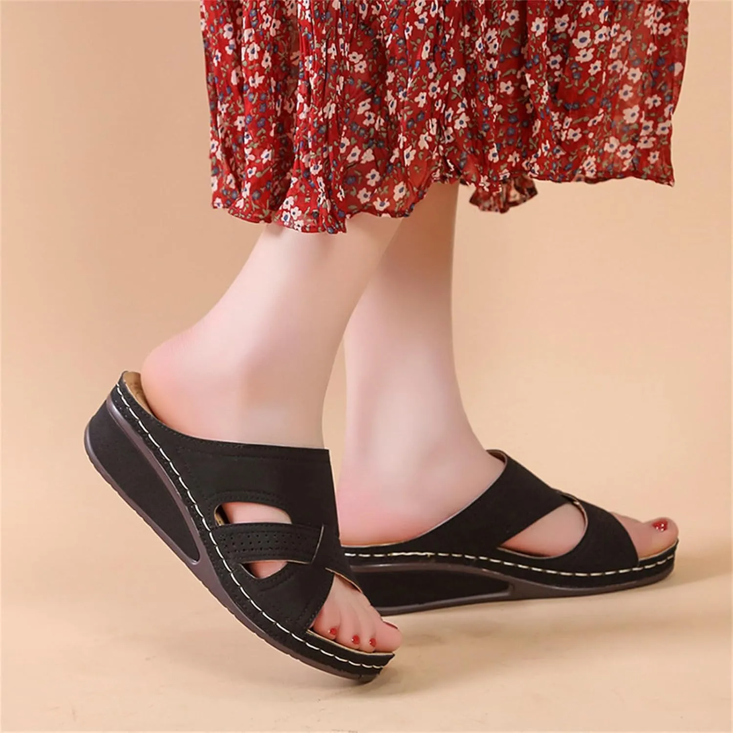Slipper for Women Orthopedic Sandals for Women Dressy Summer Flip Flops Outdoor Walking Sandals with Arch Support Slides Sandal Summer Casual Going Out Flip Flops Fashion Open Toe Slipper