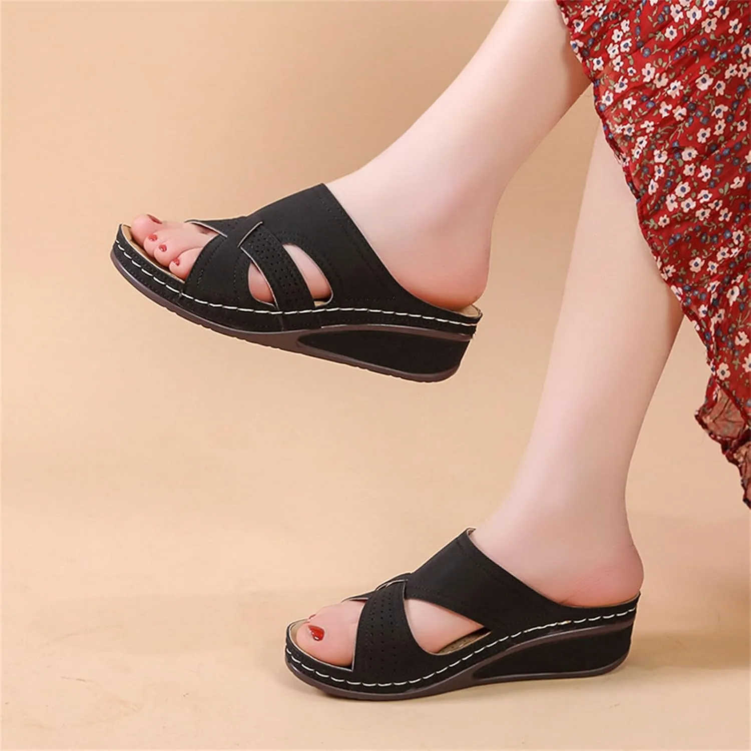 Slipper for Women Orthopedic Sandals for Women Dressy Summer Flip Flops Outdoor Walking Sandals with Arch Support Slides Sandal Summer Casual Going Out Flip Flops Fashion Open Toe Slipper