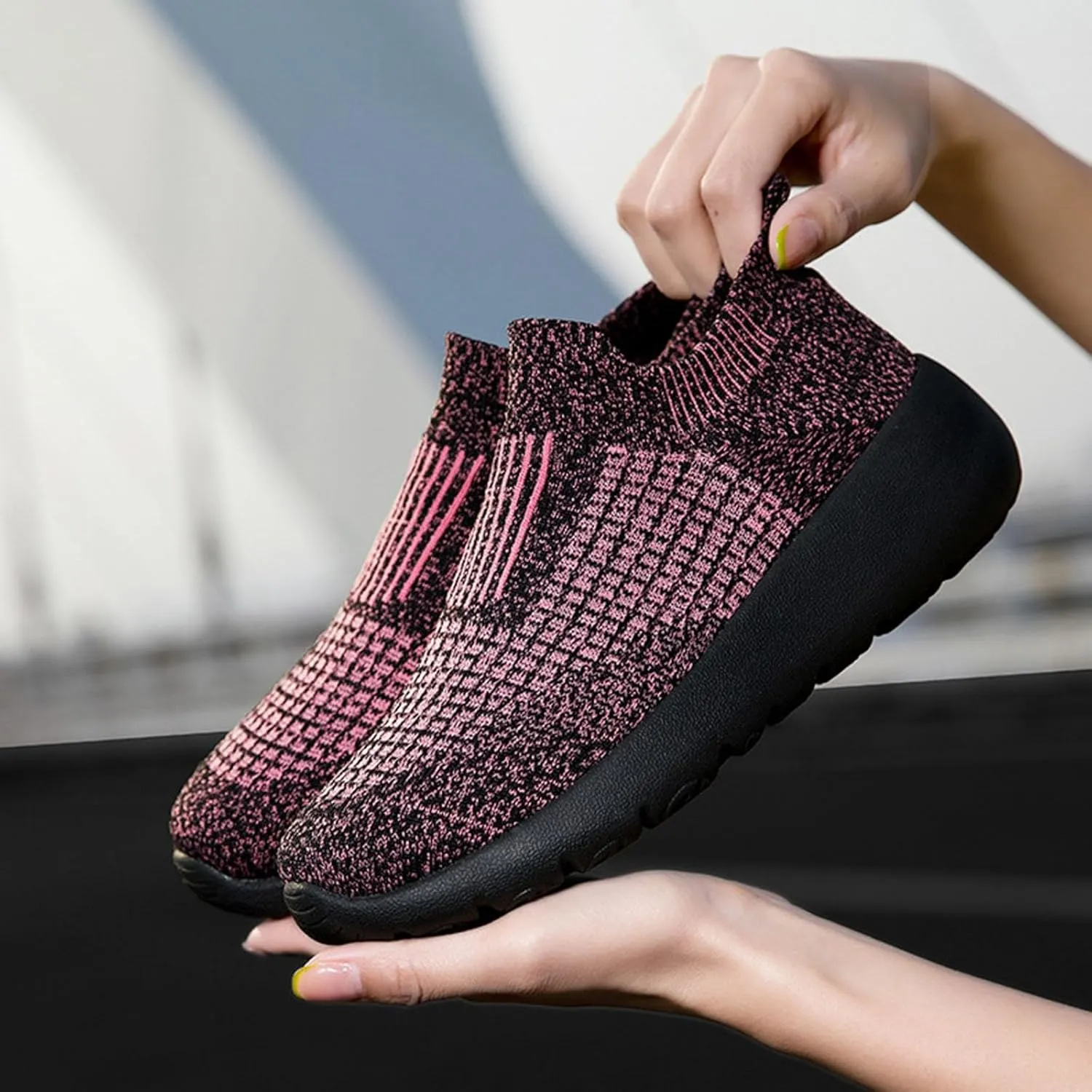 Stretch Mens Loafers & Slip-Ons Men's Fashionable Breathable Sneakers Comfortable & Light-Weight Slip On Shoes