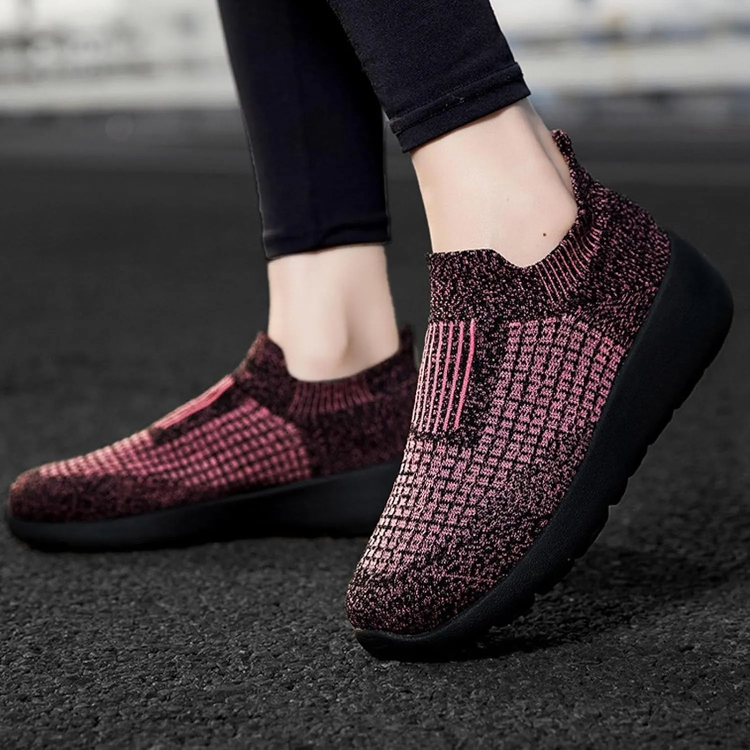 Stretch Mens Loafers & Slip-Ons Men's Fashionable Breathable Sneakers Comfortable & Light-Weight Slip On Shoes