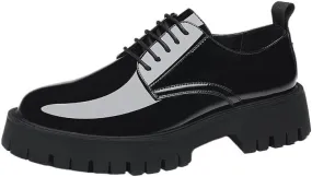 Traditional Men's Oxford Dress Shoes - Cushioned Arch Support Formal Footwear for Weddings, Black Tie Events & Professional Environments