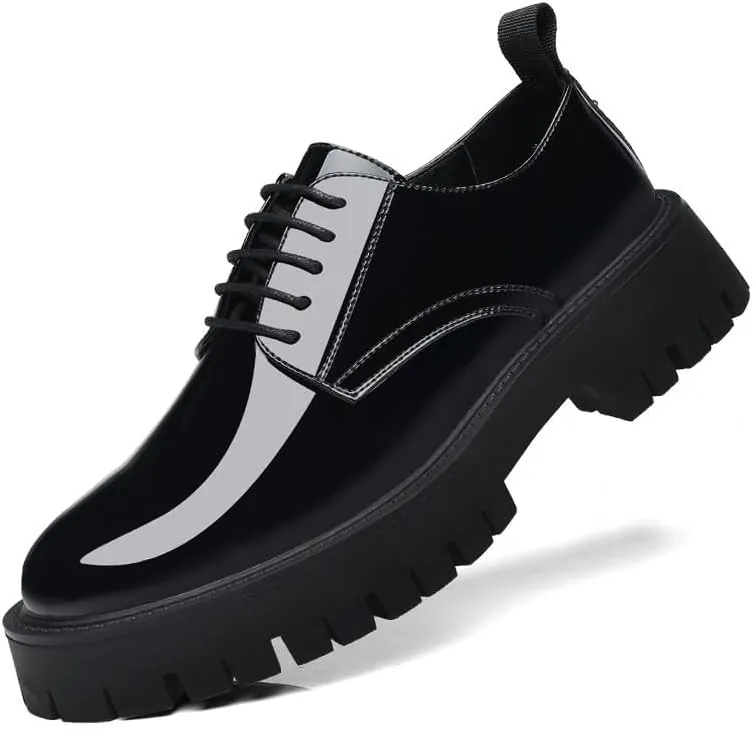 Traditional Men's Oxford Dress Shoes - Cushioned Arch Support Formal Footwear for Weddings, Black Tie Events & Professional Environments