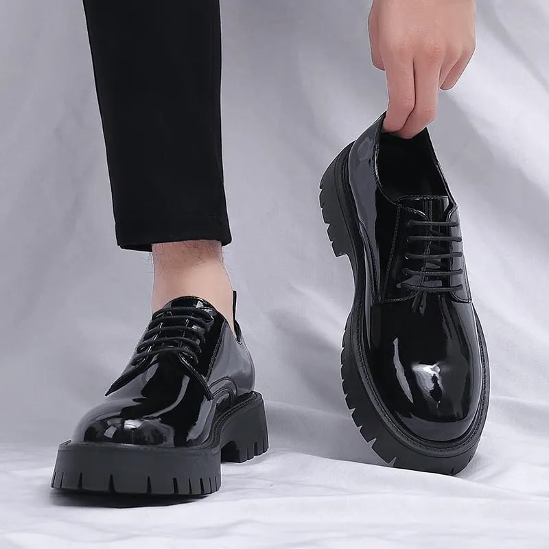 Traditional Men's Oxford Dress Shoes - Cushioned Arch Support Formal Footwear for Weddings, Black Tie Events & Professional Environments