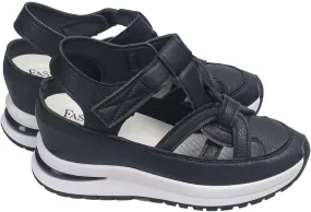 Women's Sandals Summer 2025 Hollow Out Sandals Sport Walking Shoes Breathable Plus Size Casual Sandal Closed Toe Platform Sandal Casual Stylish Roman Shoes 2025